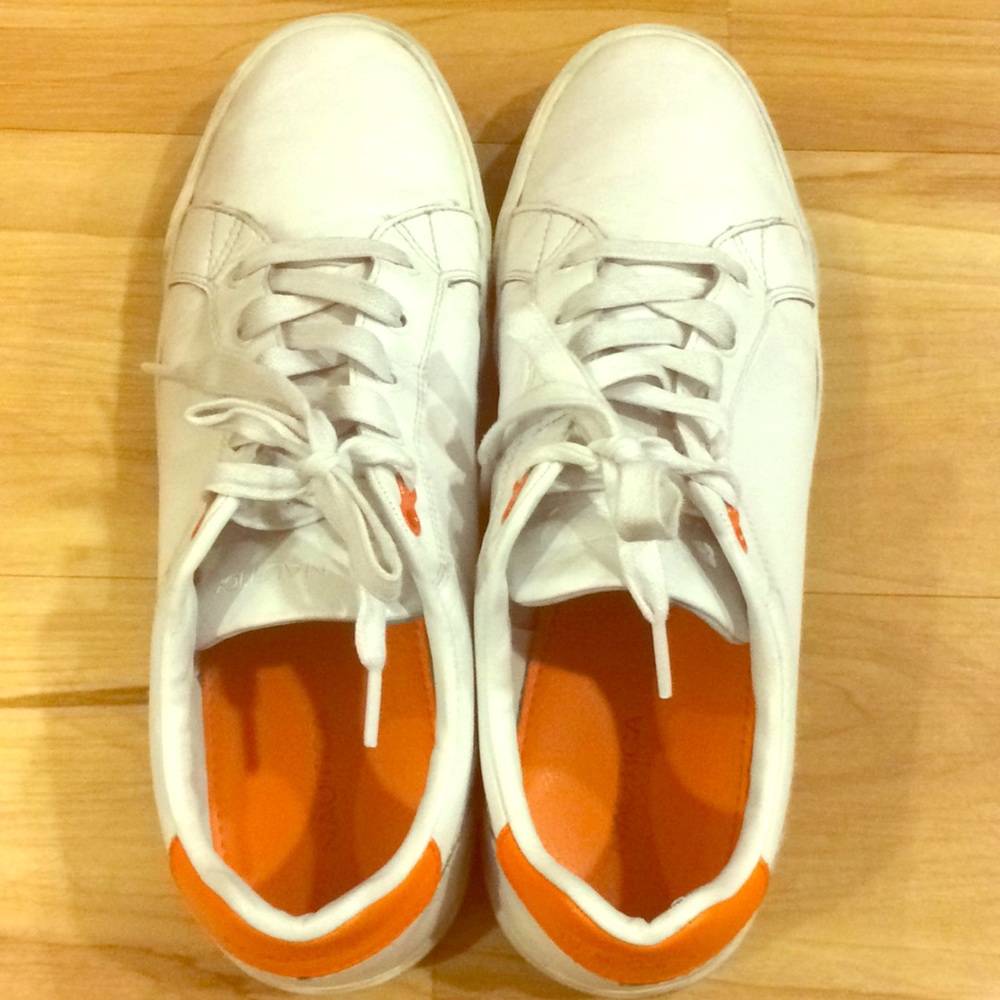 White & Orange Nautica Casual Sneakers